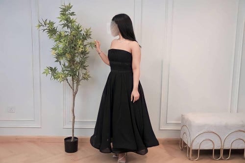 فستان مادلين أسود - أنيق بلمسة كلاسيكية فاخرة