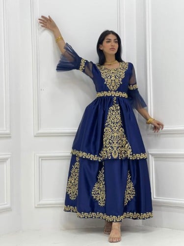 فستان غمرة بأكمام تل - لمسة أنثوية ناعمة لأناقة را...