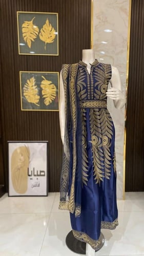 فستان غمرة نخلة مطرز