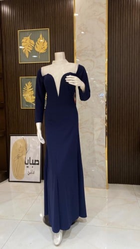 فستان كريب قصه سبعه صدر