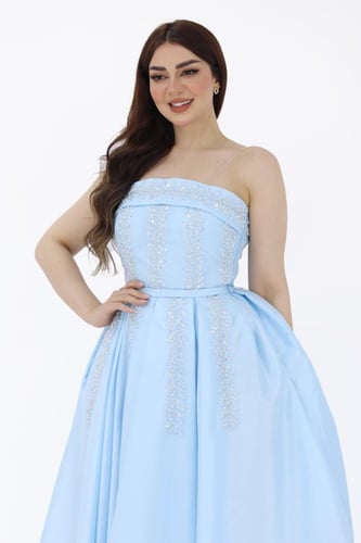 فستان سهرة فصوص صدر