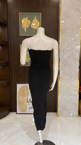 فستان سهرة كريب اسود