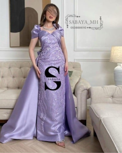 فستان سهرة ميكادو طويل
