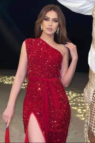 فستان سهرة ترتر