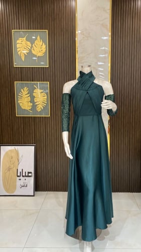 فستان سهرة كم ترتر