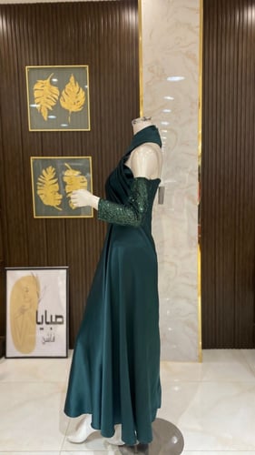 فستان سهرة كم ترتر