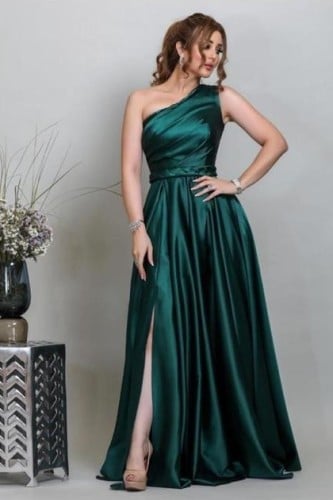 فستان حرير ون شولدر