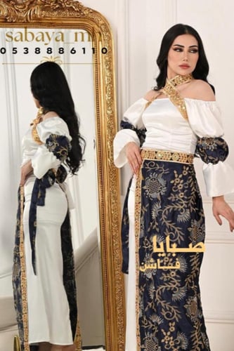 فستان غمرة إكس بتطريز ذهبي - أناقة بتفاصيل مميزة