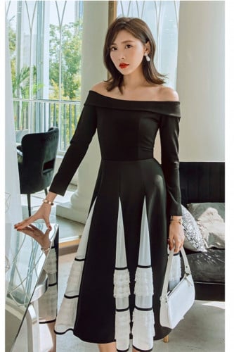 فستان كريب ميدي باتسري