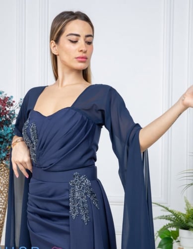 فستان سهرة تطريز