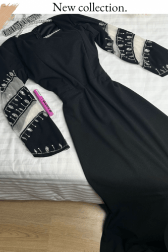 فستان سهرة بأكمام رقيق