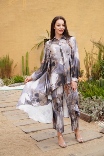 طقم بنطلون مشجر