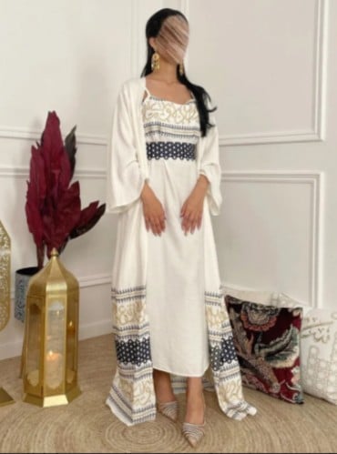 جلابيه كويتي قطعتين مطرز