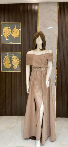 فستان تفته روسي بيج