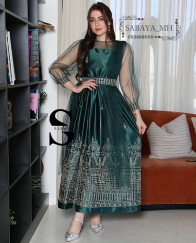 فستان زمن غمرة اكمام تل