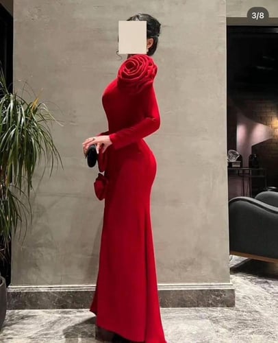 فستان سهرة فلاور ستايل