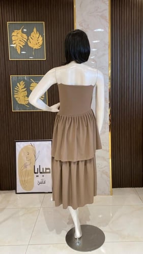 فستان كريب مع جاكيت