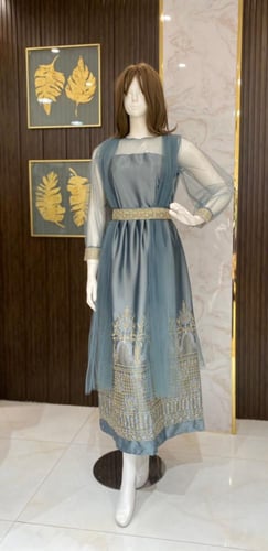 فستان زمن غمرة اكمام تل