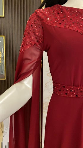 فستان شيفون عودي