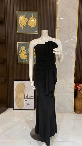 فستان سهرة كريب اسود