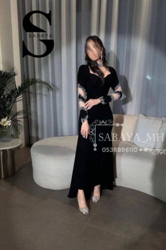 فستان سهرة بأكمام رقيق