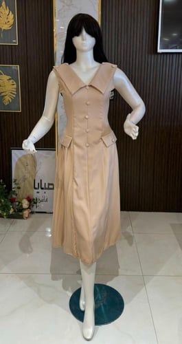 فستان محير بيج