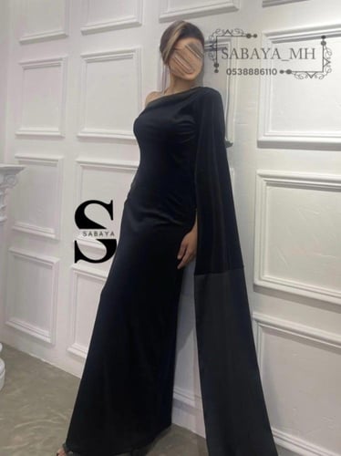 فستان بكم طويل قصة اسود