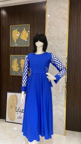 فستان اكمام مخرم