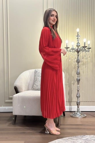 فستان مكسر شيفون - نعومة وانسيابية راقية