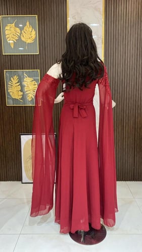 فستان شيفون عودي