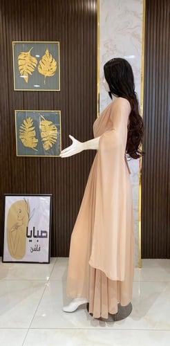 فستان شيفون بأكمام طويلة - نعومة وأناقة