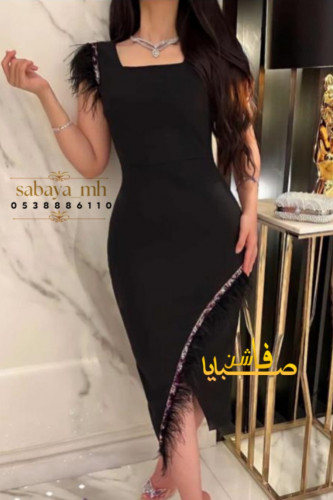 فستان كريستال لف ريش