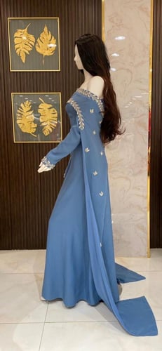 فستان سهرة اوف شولدرز كريستال