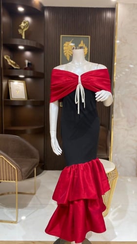 فستان كريب كلفة شانتون