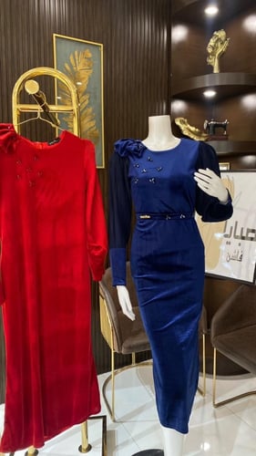 فستان مخمل تحت قصير