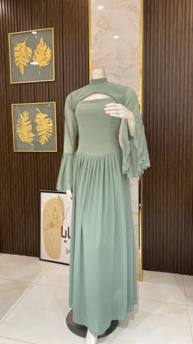 فستان بأكمام جاكيت - تصميم أنيق بلمسة كلاسيكية لإط...