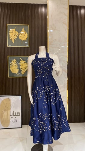 فستان سهرة مطرز بخيوط ذهبية | تألقي بفخامة راقية