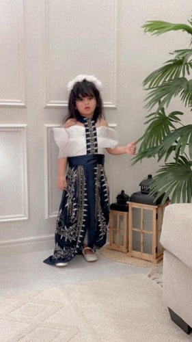 فستان مطرز كويتي بناتي