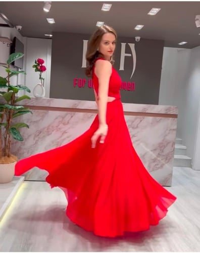 فستان سهرة شيفون