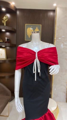 فستان كريب كلفة شانتون