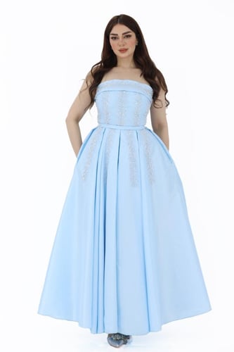 فستان سهرة فصوص صدر