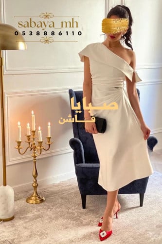 فستان حرير ميد ذهبي