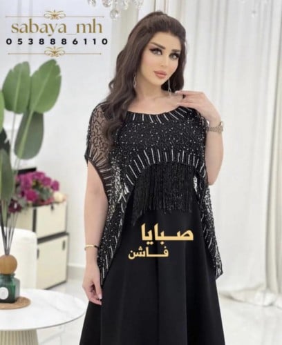 فستان سهره شيفون اسود