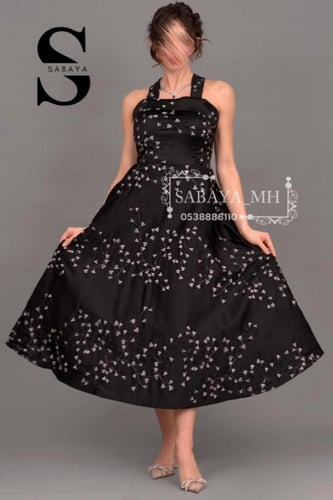 فستان سهره مطرز بخيوط ذهبيه