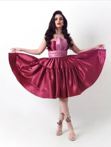 فستان سهرة ميدي - أناقة راقية ومثالية للمناسبات