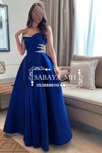 فستان سهرة خرز جنب