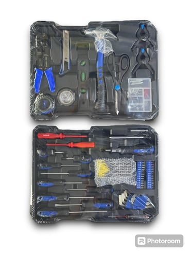 عدة 187 قطعة بشنطة بلاستيك ماركة BOSS الصناعة الصي...