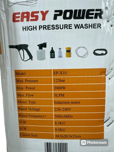 مضخة غسيل واشقان 2000واط 125 BAR ماركة EAZY POWER...