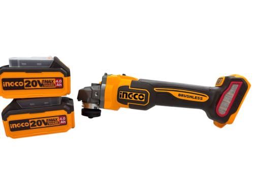 قراندر 4.5 بوصة شحن – INGCO Brushless (بطاريتين 20...