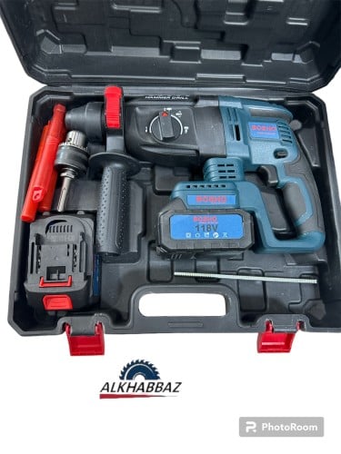 دريل هلتي شحن بطاريتين 118v ماركة BOSS. الصناعة ال...